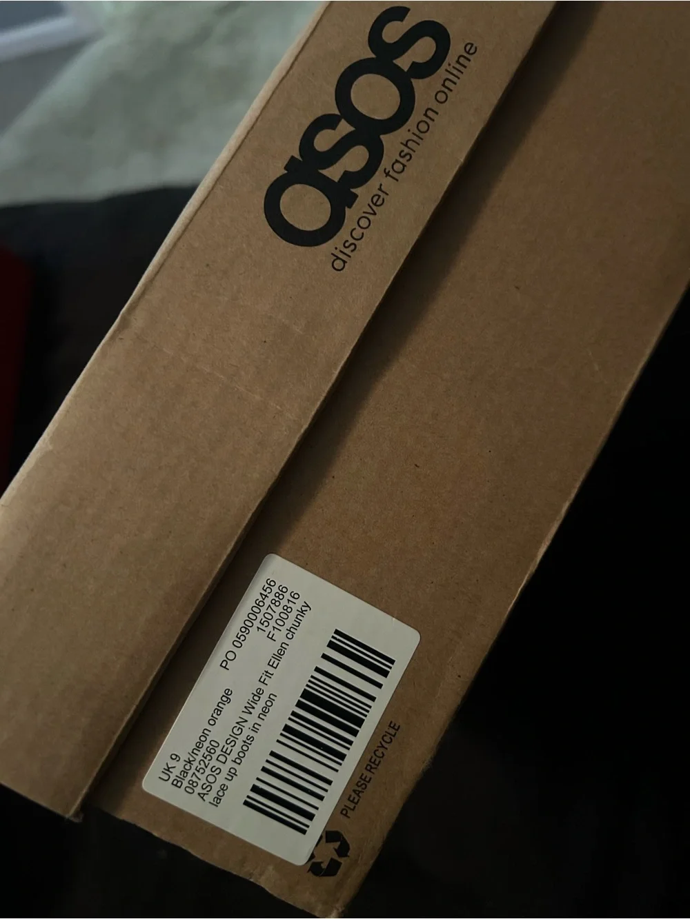 ASOS Black and Orange Chelsea Lug Ankle Boots